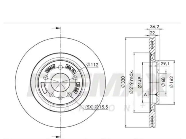 DISCO FREIO TRASEIRO AUDI A4 2.0 TFSI 2007 A 2016
