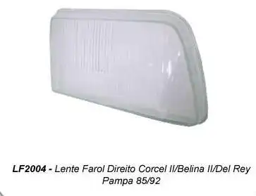 VIDRO FAROL CORCEL II 1985 A 1992 DIR