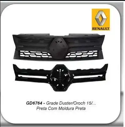 GRADE RADIADOR RENAULT DUSTER 2015/ PRETA COM MOLDURA