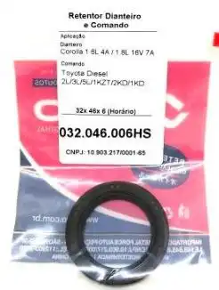 RETENTOR POLIA MOTOR COMANDO TOYOTA HILUX 2.8 92/01  3.0 05/