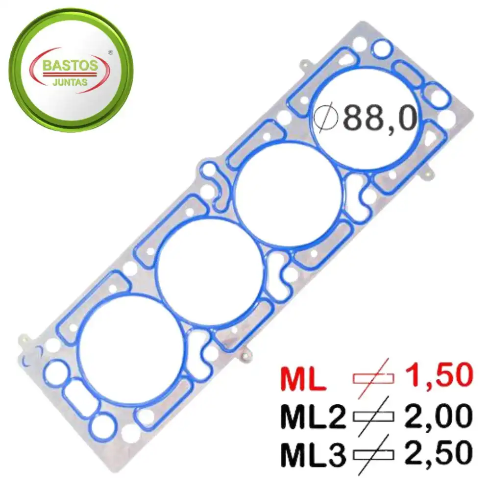 JUNTA CABECOTE VECTRA ASTRA S-10 BLAZER 2.0 2.2 2.4 8V METAL