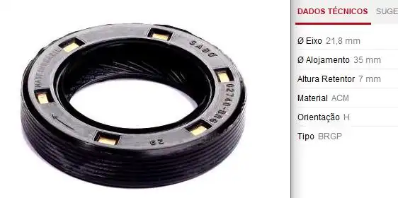 RETENTOR EIXO PILOTO ESCORT APOLLO POINTER LOGUS POLO CLASSI