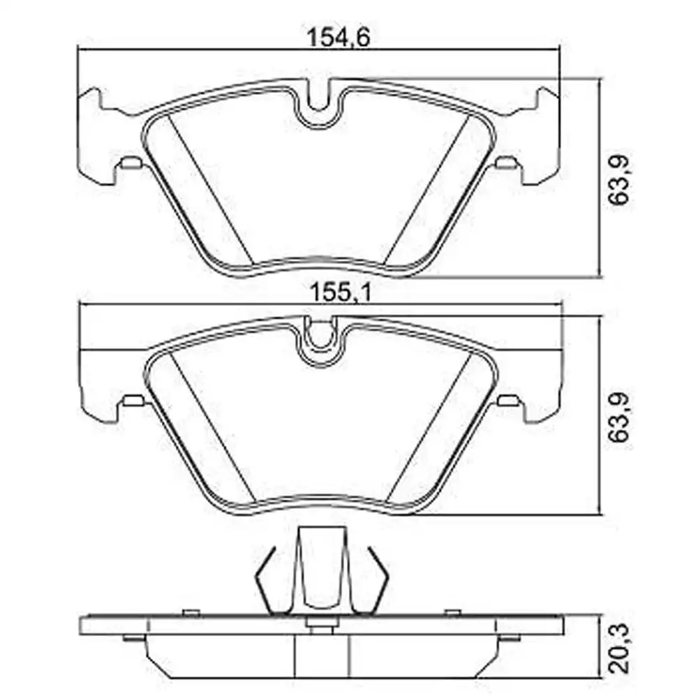 PASTILHA FREIO DIANTEIRA BMW 320I 2.0 2005 ACIMA