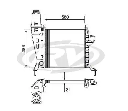 RADIADOR CELTA ATÉ 2006 C/AR C/ RESERVATORIO