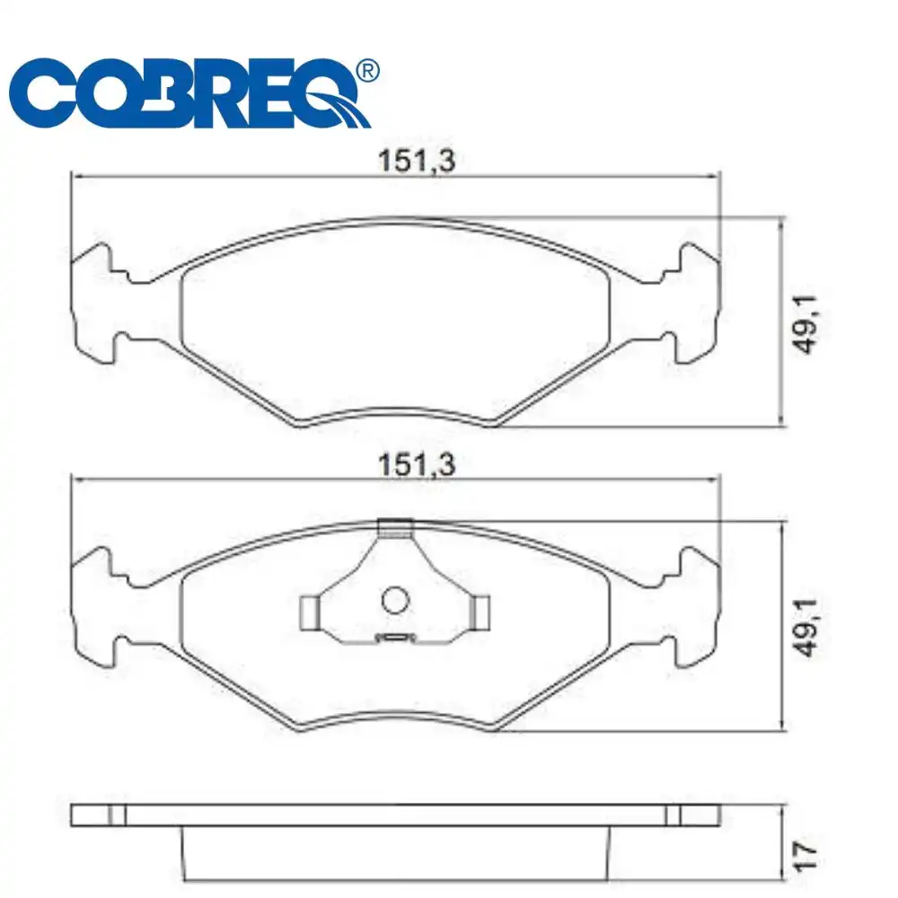 PASTILHA FREIO DIANTEIRA FIAT PALIO /1997 SISTEMA TEVES