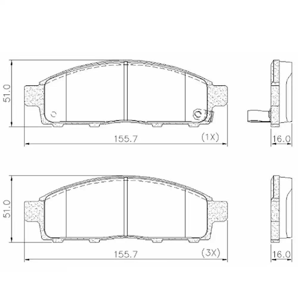 PASTILHA FREIO DIANTEIRA MITSUBISHI L-200 TRITON 2008/