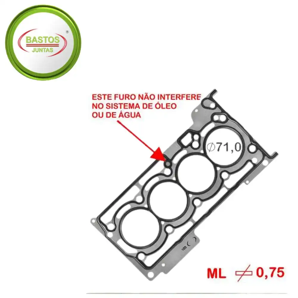 JUNTA CABECOTE TORO 1.3 16V FLEX 2021 ACIMA METAL