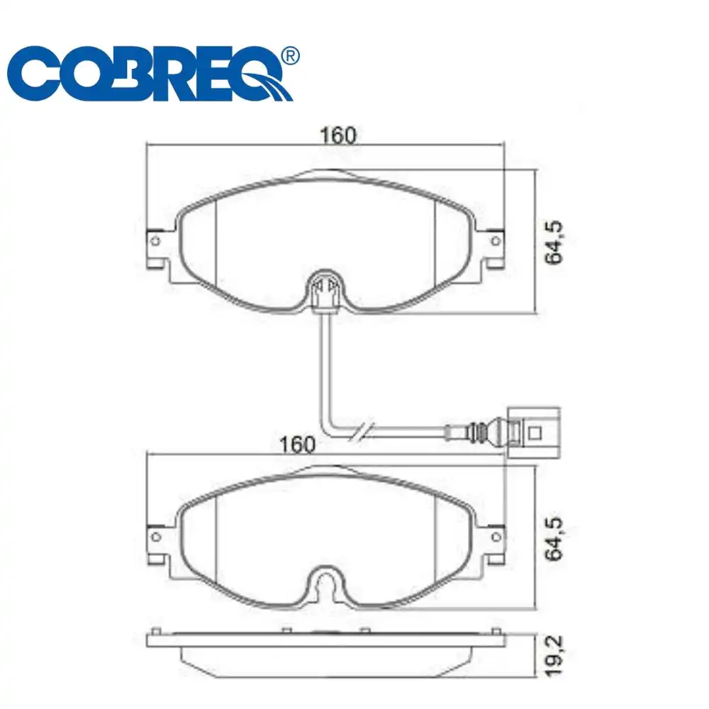 PASTILHA FREIO DIANTEIRA GOLF 1.4 2014/ COM SENSOR CERAMICA