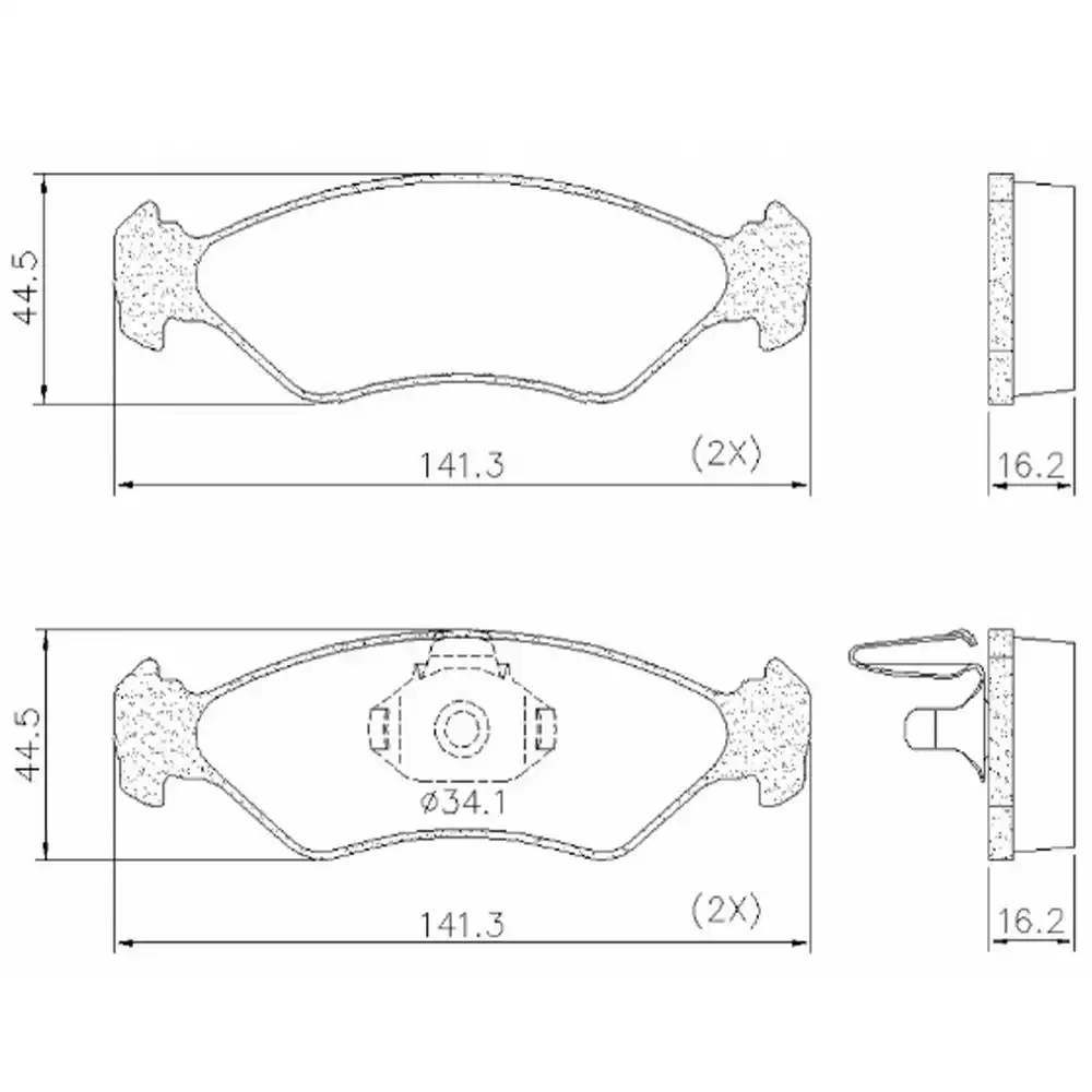 PASTILHA FREIO DIANTEIRA FIESTA 1.0 1.3 1996/