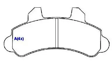 PASTILHA FREIO DIANTEIRA F-1000 4X4 1993 A 1994
