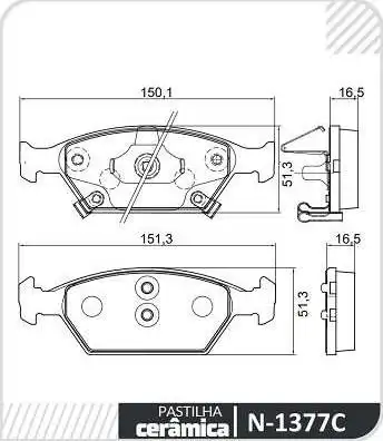 PASTILHA FREIO DIANTEIRA CITY 1.5 16V 2009 ACIMA CERAMICA