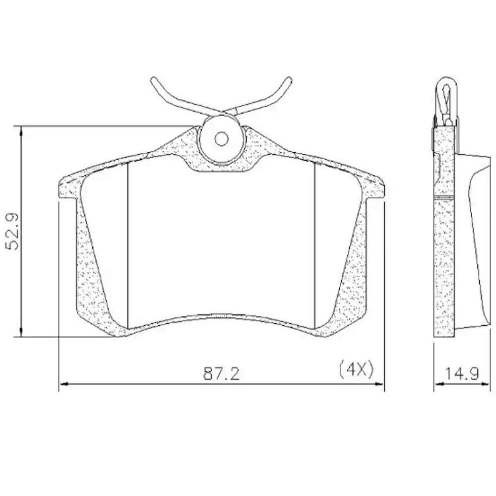 PASTILHA FREIO TRASEIRA GOLF 1.6 8V 2001 A 2014