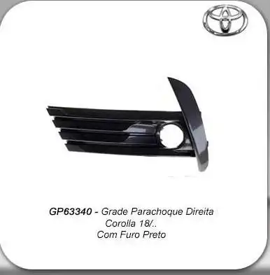 GRADE PARACHOQUE DIANT DIR TOYOTA COROLLA 18/ C/FURO