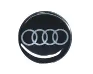 EMBLEMA CALOTA RESINADO (AUDI) PRETO 48MM
