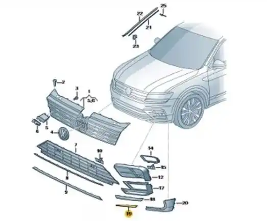 FRISO DECORATIVO TIGUAN 2018 ESQ