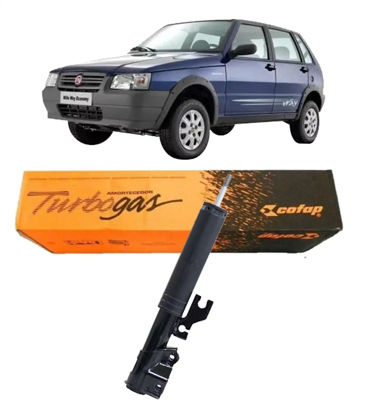 AMORTECEDOR TRASEIRO FIAT UNO WAY 2008 A 2014