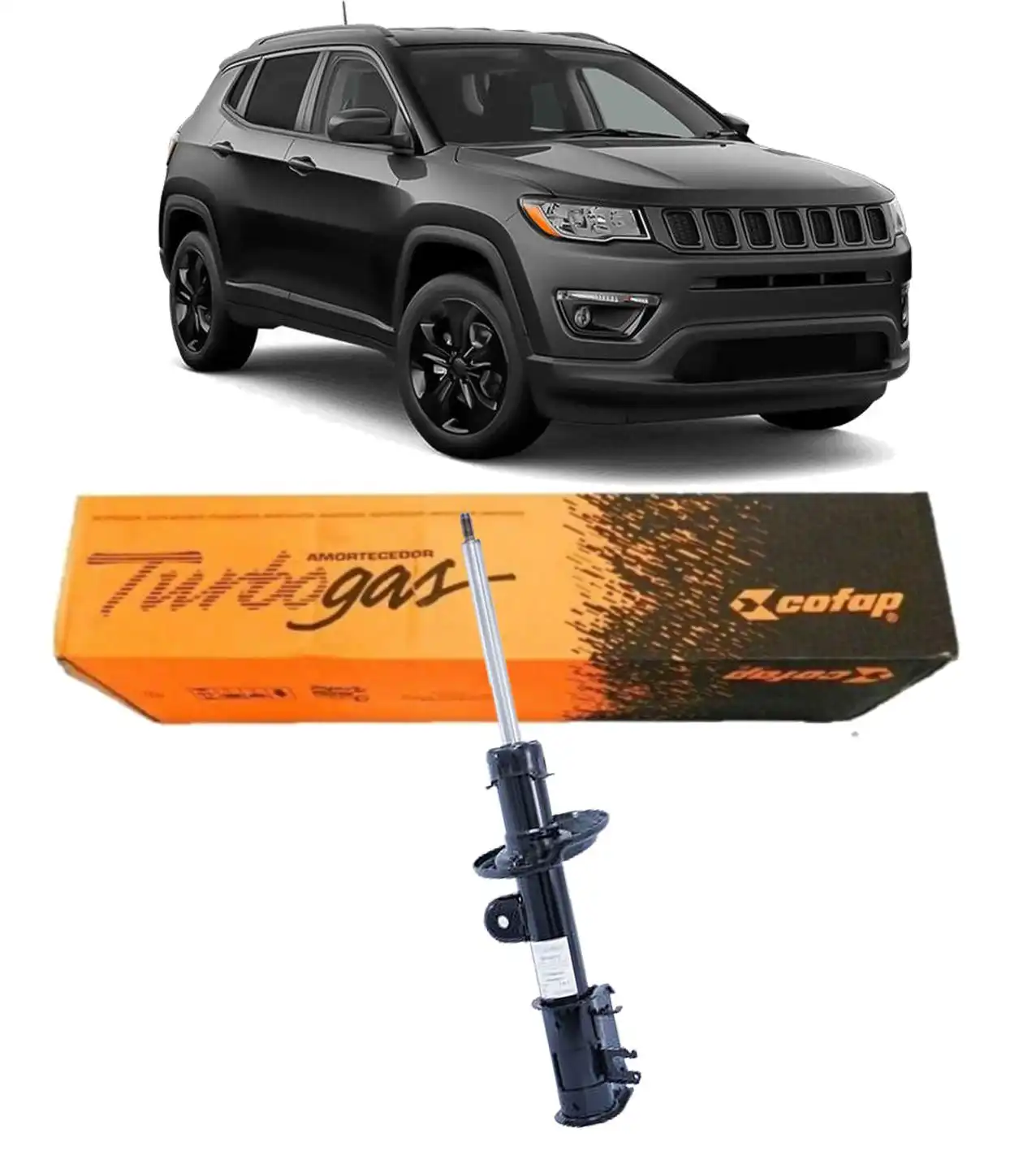 AMORTECEDOR DIANTEIRO COMPASS 2.0 2017 ACIMA ESQUERDO