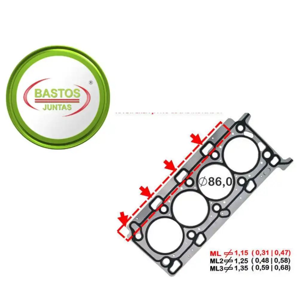 JUNTA CABECOTE MASTER 2.3 2013 A 2025 METAL