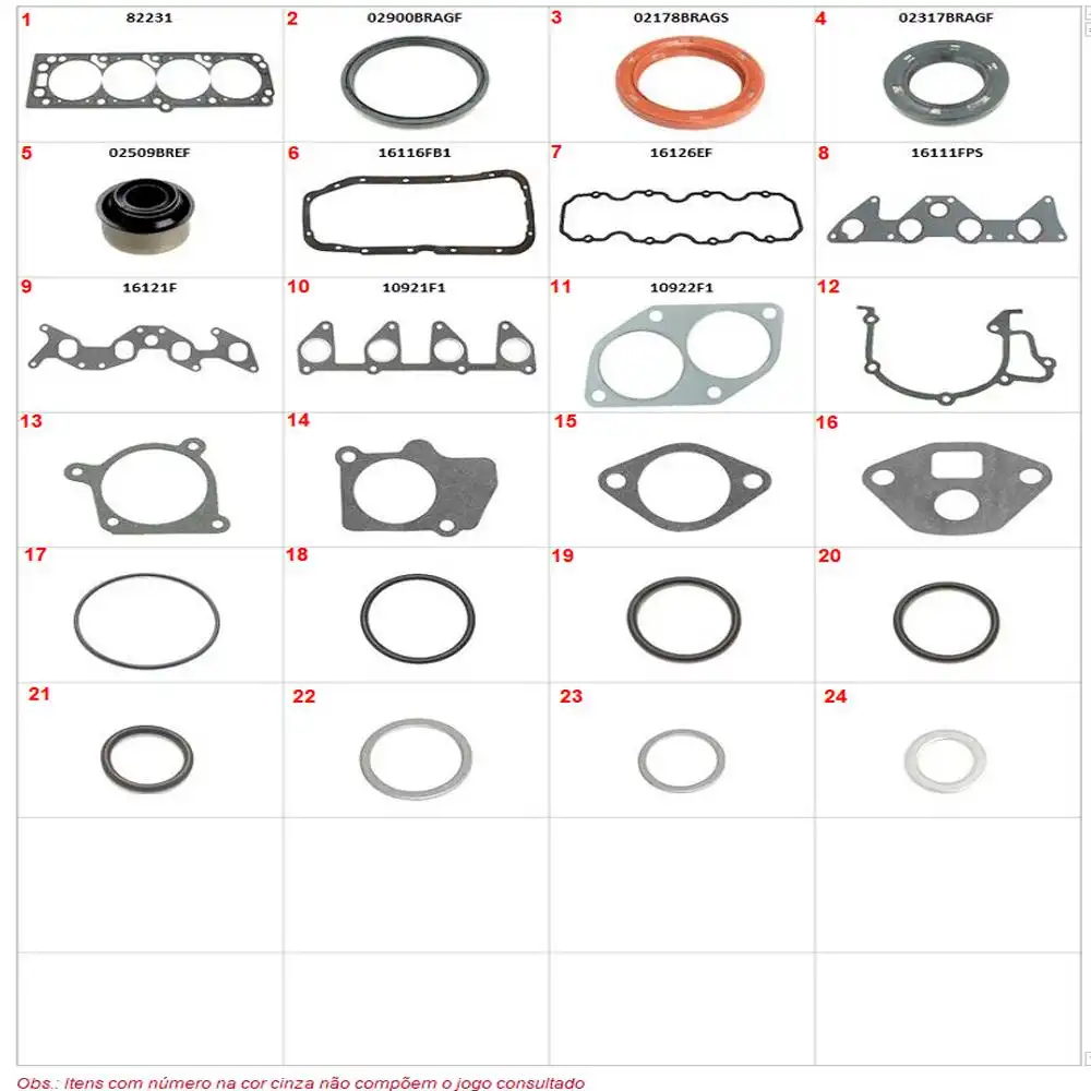 JUNTA MOTOR OMEGA S-10 BLAZER 2.2 4 CIL C/ RETENTOR