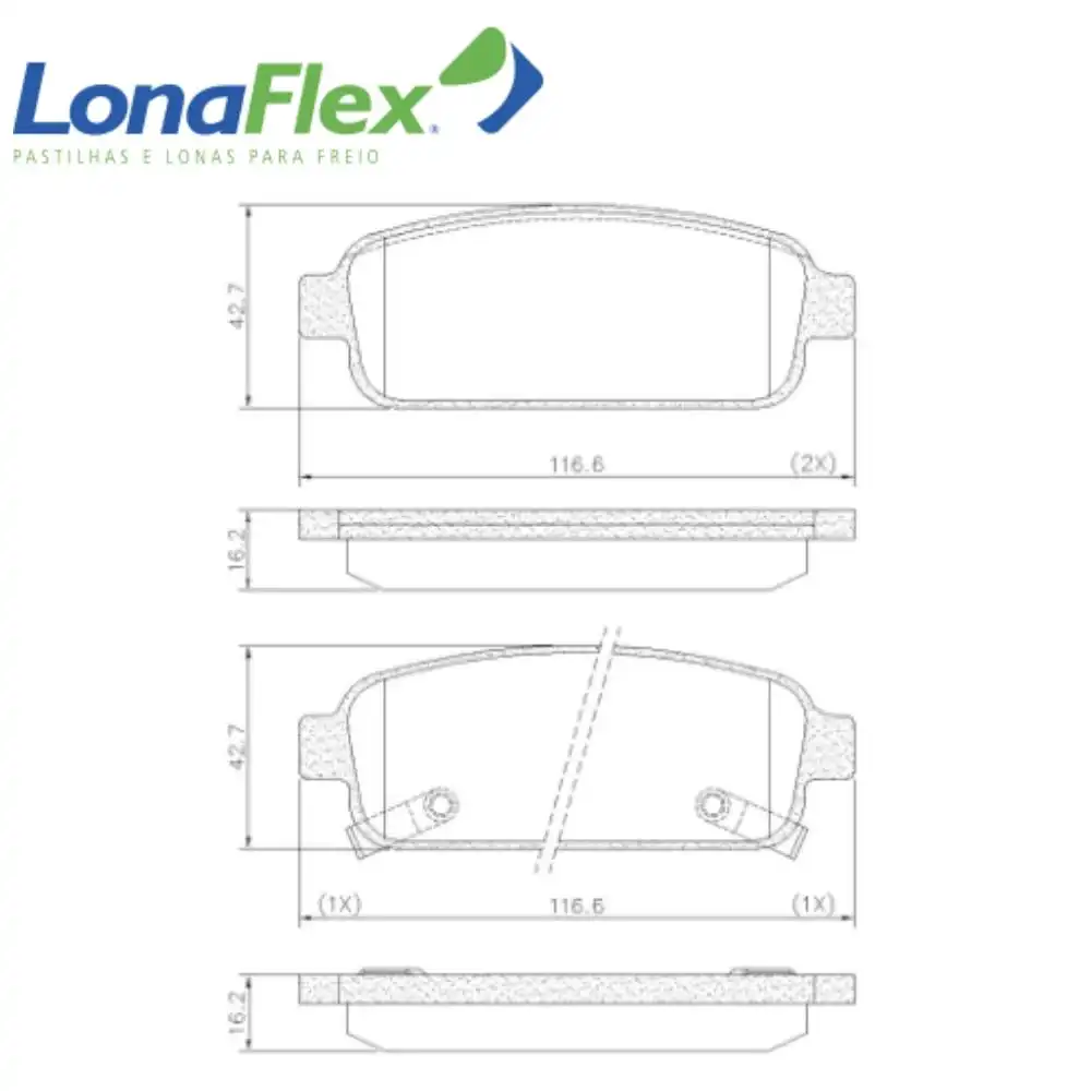 PASTILHA FREIO TRASEIRA CRUZE 1.8 16V 2012 A 2016