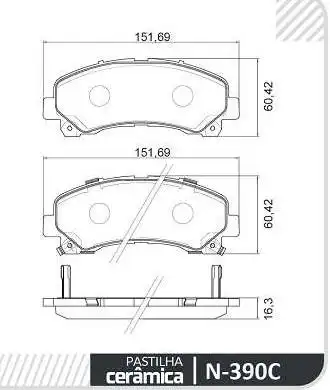 PASTILHA FREIO DIANTEIRA S-10 2.4 2.8 2012 A 2016 CERAMICA
