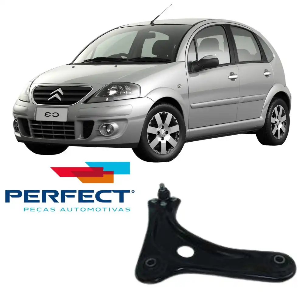 BANDEJA DIANTEIRA CITROEN C3 2003 A 2012 DIREITA COM PIVO