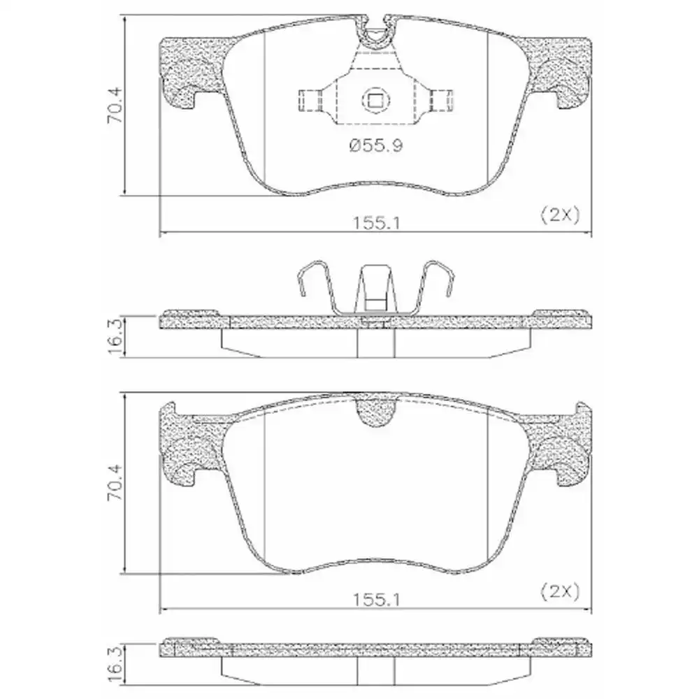 PASTILHA FREIO DIANTEIRA CITROEN C4 PICASSSO 1.6 2015 A 2018