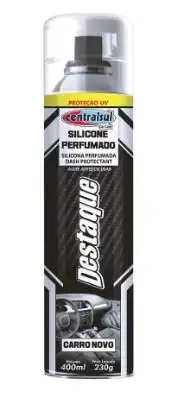 SILICONE SPRAY PERFUMADO DESTAQUE CARRO NOVO 400ML