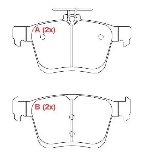 PASTILHA FREIO TRASEIRA GOLF 1.4 2.0 2014/