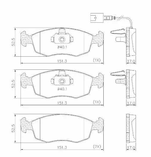 PASTILHA FREIO DIANTEIRA FIAT STILO 1.8 8V 2007 A 2011