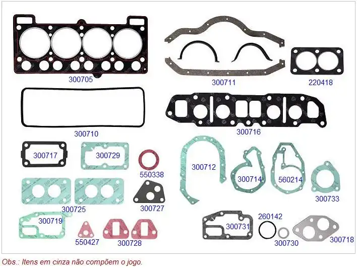 JUNTA MOTOR CHT 1.6 ALCOOL/GASOLINA S/RETENTOR