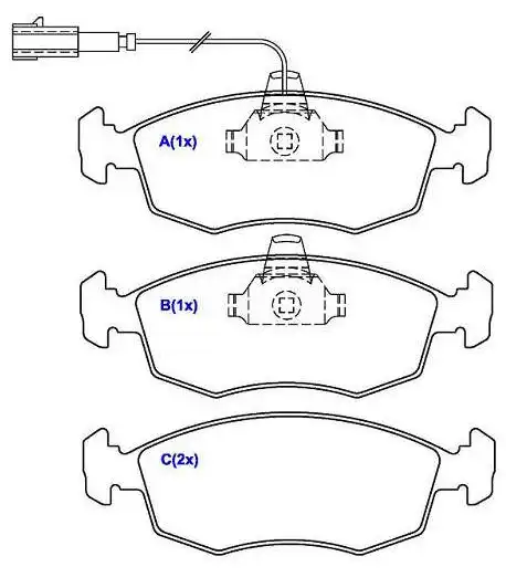 PASTILHA FREIO DIANTEIRA FIAT STILO SPORTING 1.8 8V 2007/
