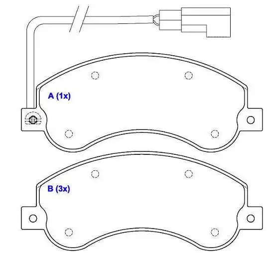 PASTILHA FREIO DIANTEIRA FORD TRANSIT 2.0 2012/