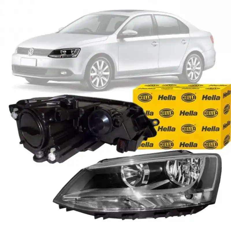 FAROL JETTA 2010 A 2017 ESQUERDO MASCARA NEGRA