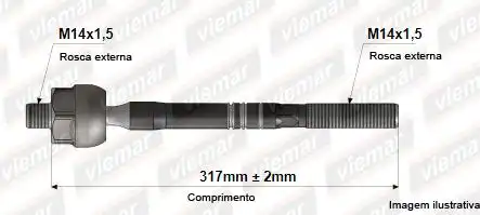 BARRA AXIAL TOYOTA COROLLA /02 MACHO HIDRAULICA