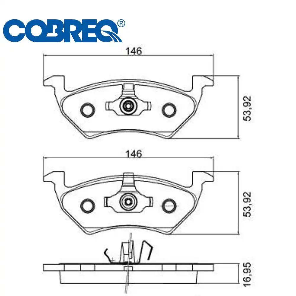 PASTILHA FREIO DIANTEIRA GOL GV 1.0 1.6 2012/