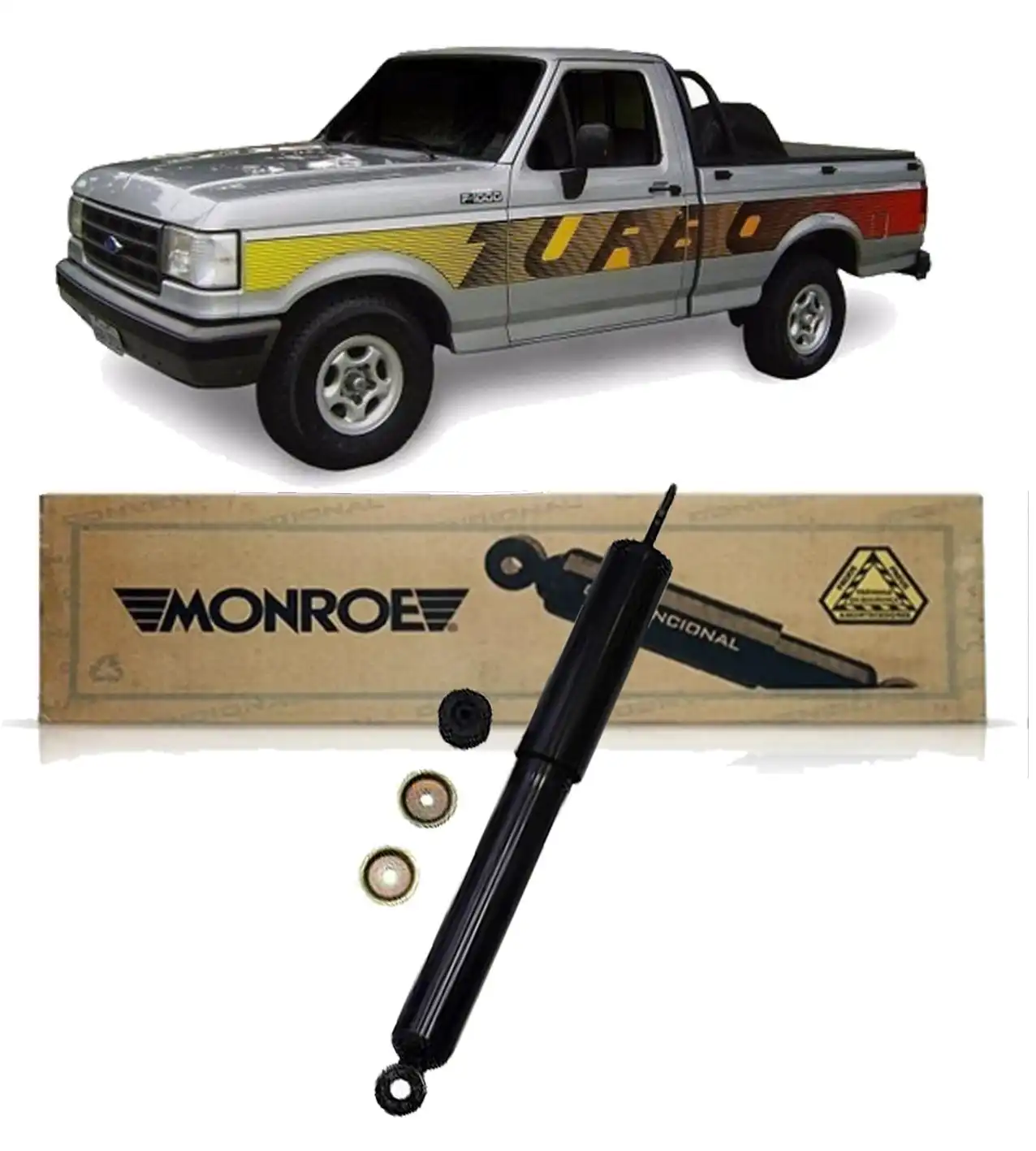 AMORTECEDOR TRASEIRO F-1000 4X2 1992 A 1998 EXCETO XL XLT