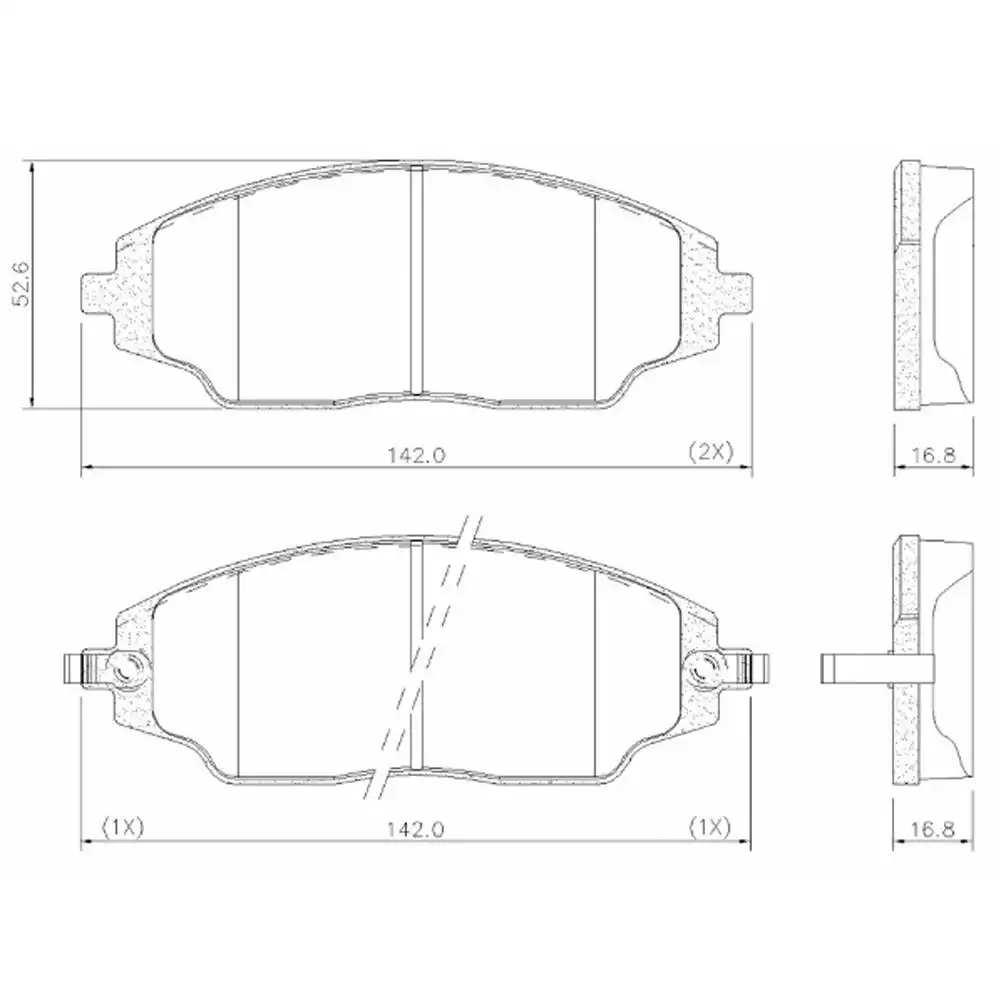PASTILHA FREIO DIANTEIRA COBALT 1.4 1.8 2012/ COM ABS