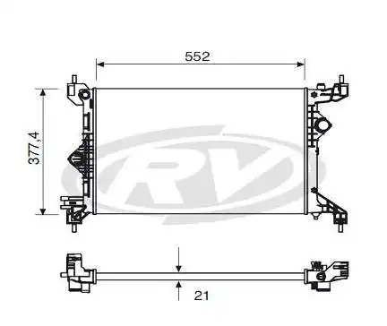 RADIADOR ONIX PRISMA SPIN COBALT 1.4 8V 2013/ FLEX C/S/AR CA
