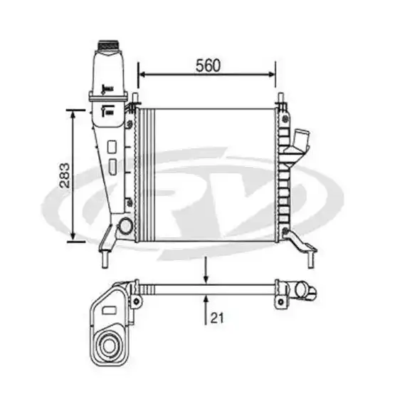 RADIADOR CELTA ATÉ 2006 C/AR C/ RESERVATORIO