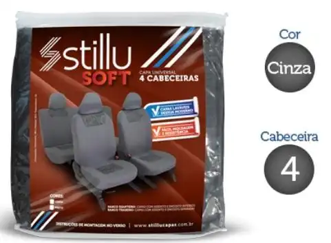 CAPA BANCO UNIVERSAL CINZA C/CABECEIRA