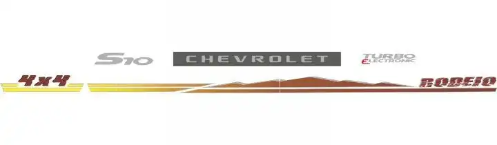 FAIXA LATERAL S-10 2006/ (4X4 RODEIO) CAB.DUPLA