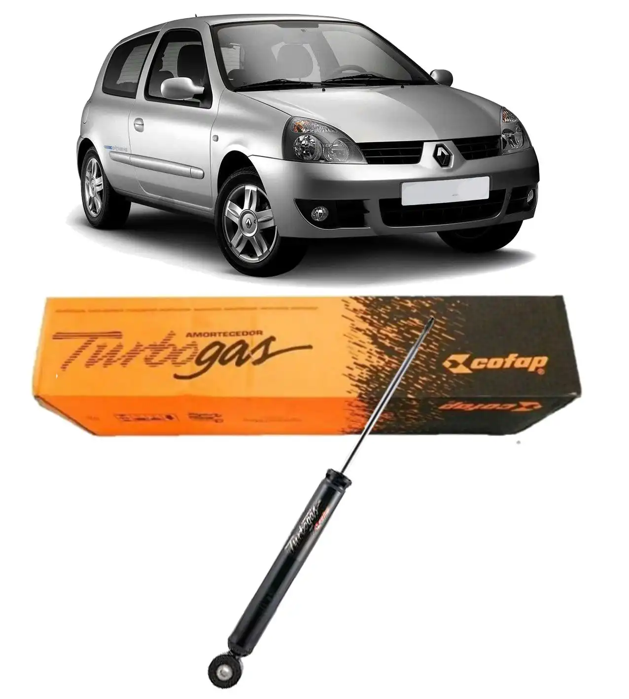 AMORTECEDOR TRASEIRO RENAULT CLIO 1999 A 2011