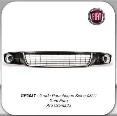 GRADE PARACHOQUE DIANT SIENA 2008 A 2011 PRETA S/FURO CROMA
