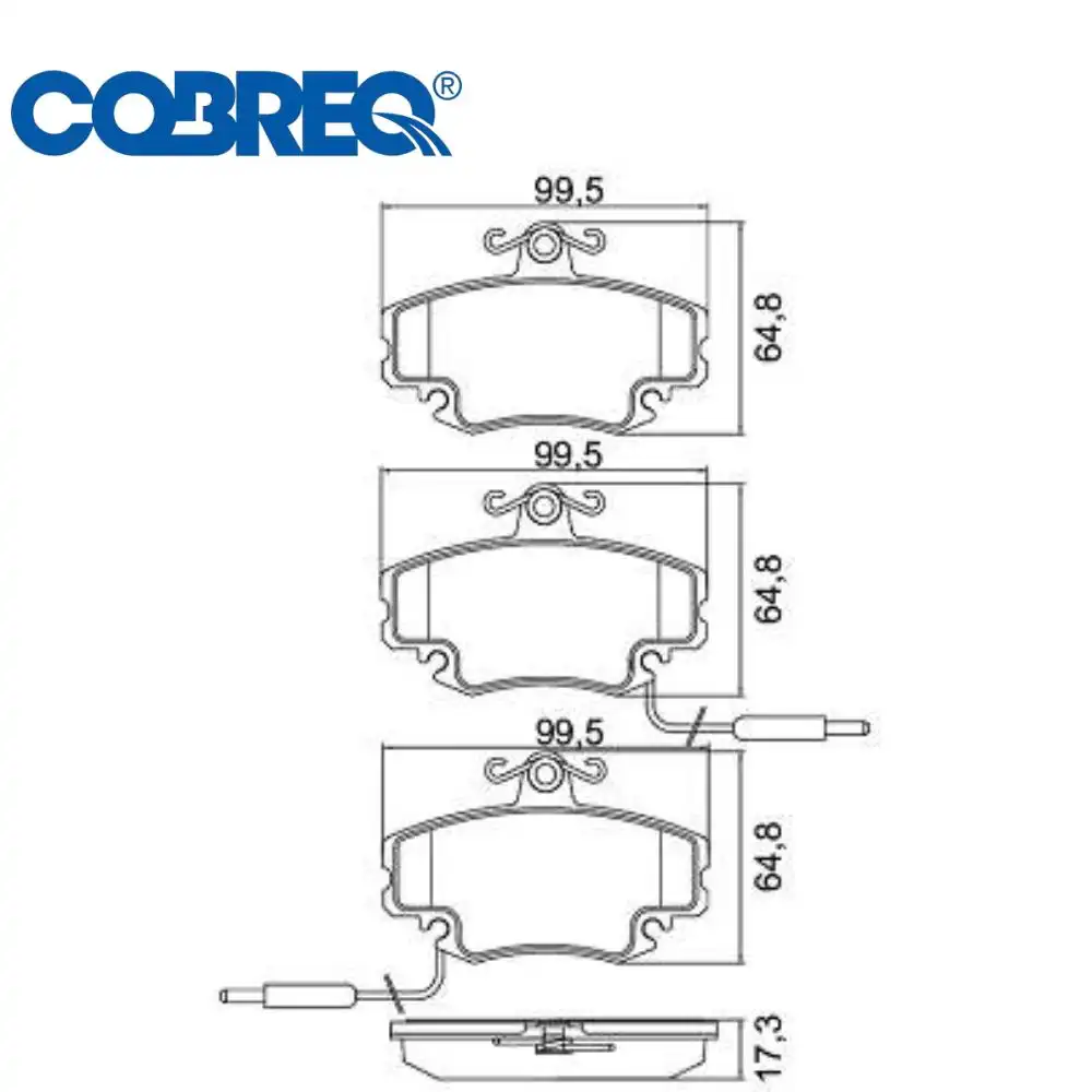 PASTILHA FREIO DIANTEIRA RENAULT CLIO 1999/ COM SENSOR SISTE