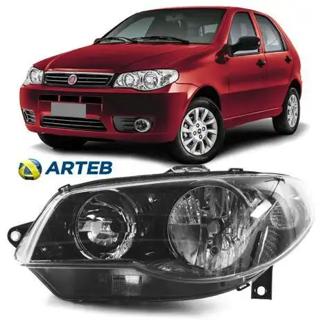 FAROL FIAT PALIO 04/ ESQ C/ MASCARA NEGRA ARO PRETO