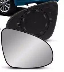 VIDRO ESPELHO TOYOTA ETIOS 14/ ESQ C/ CARCACA BASE QUADRADA