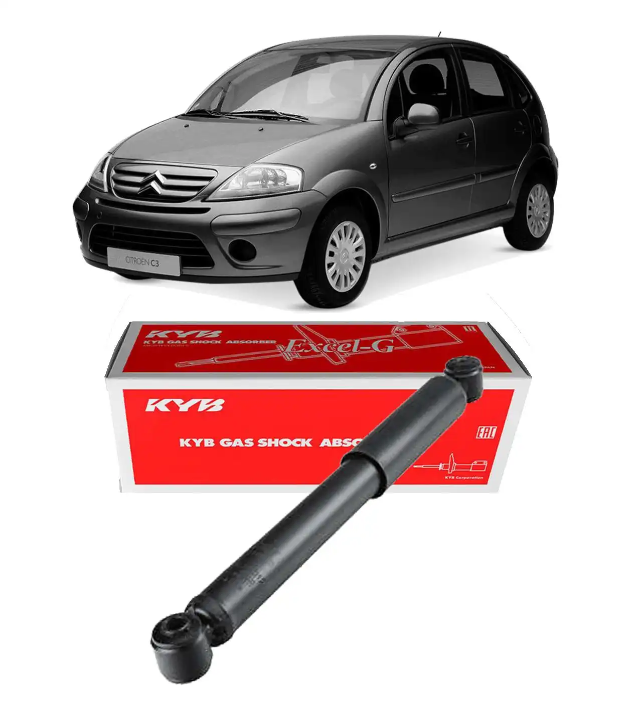 AMORTECEDOR TRASEIRO CITROEN C3 2001 A 2012