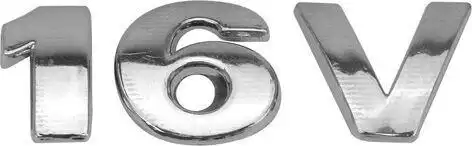 EMBLEMA 16V (CROMADO) GOL GER III (TAMPA TRAS)