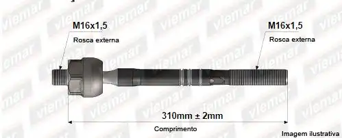 BARRA AXIAL AUDI A3 2003/ JETA PASSAT VARIANT 2005/ (ELETRO-
